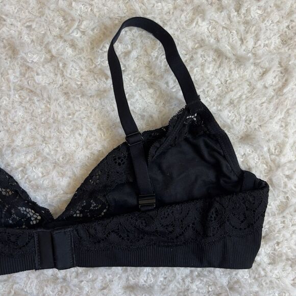 Pink Label Victoria Secret Adjustable Straps Black Ribbed Lace Detail Sz Unknown - Picture 5 of 12